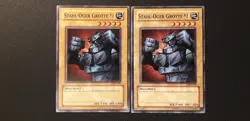 Yu-Gi-Oh! 2xStahl-Oger Grotte#1, LOB-G090, Common, 2.Auflage, Deutsch, Excellent - Image 1