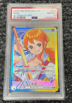 2025 One Piece OP11 Nami #041 Alternate Art PSA 10 GEM MINT Japanese - Image 1
