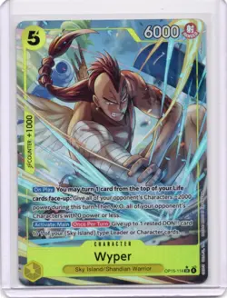 One Piece Wyper OP15-114 SR Alt Art Adventure on Kami's Island/English/NM - Image 1