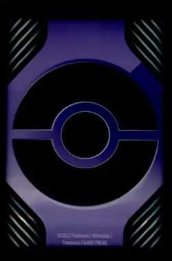 Pokemon TCG Individual Collectors Card Sleeve Purple Black Pokeball - Image 1