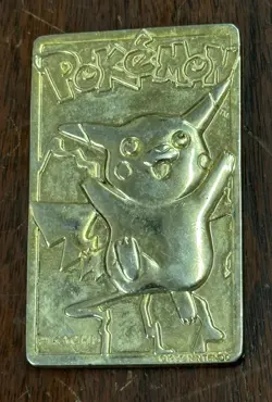 1999 Pokemon Burger King Pikachu Gold Plated Limited Edition Card - Image 2