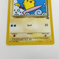 Pokemon Surfing Pikachu #28 Black Star Promo Vintage WOTC - Image 3
