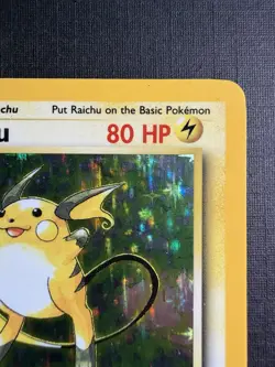 Pokemon TCG Raichu Base Set 14/102 Holo Rare 80 HP Thunder 1999 Wizards - Image 2