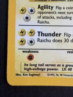 Pokemon TCG Raichu Base Set 14/102 Holo Rare 80 HP Thunder 1999 Wizards - Image 4