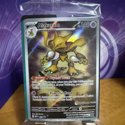 Pokemon TCG Alakazam 009 Pokemon Center Stamped Promo SEALED Mega Evolution - Image 1