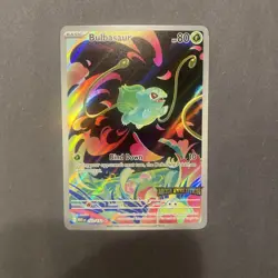 Bulbasaur Mega Evolution Stamped 133/132 Illustration Rare Pokemon Box Topper - Image 1