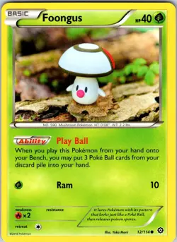 Foongus 12/114 XY - Steam Siege Pokemon TCG NM Normal - Image 1