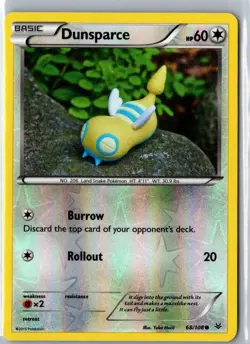 DUNSPARCE 68/108 COMMON ROARING SKIES POKEMON MP REVERSE HOLO - Image 1