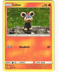Litleo Common Pokemon TCG Forbidden Light 18/131 LP - Image 1