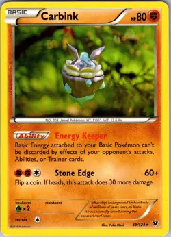 Carbink 49/124 R Fates Collide LP Pokemon TCG - Image 1