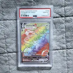 Pokemon Snorlax VMAX 206/202 Swsh01 Sword & Shield Secret Rare Holo PSA 10 - Image 1