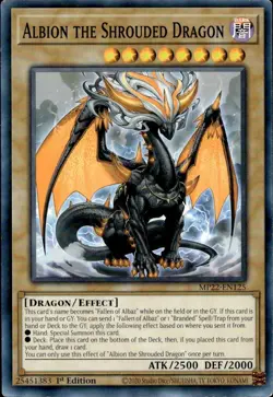Yu-Gi-Oh! **MISPRINT/FADED** Albion The Shrouded Dragon MP22-EN125 Common - Image 1