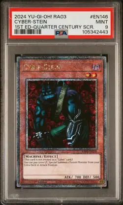2024 YU-GI-OH! RA03-QUARTER CENTURY BONANZA #EN146 CYBER-STEIN PSA 9 - Image 1