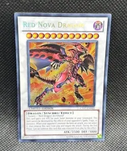 Yugioh Red Nova Dragon CT07-EN005 Limited Secret Rare NM - Image 1