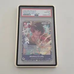 2025 One Piece EN Treasure Cup Top 64 #015 Monkey D Luffy PSA 10 GEM MINT - Image 1