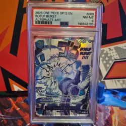 2025 One Piece Op12-060 Legacy The Master Boeuf Burst Alternate Art PSA 8 #060 - Image 1