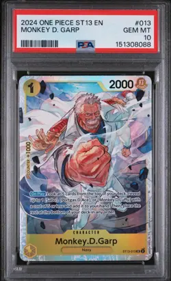 One Piece Monkey.D.Garp ST13 English PSA 10 Population 19 - Image 1