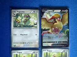 Pidgeot V Lost Origin+ Pidgeotto+Pidgey (x2) 4-card Pokemon lot - PWE - Image 3