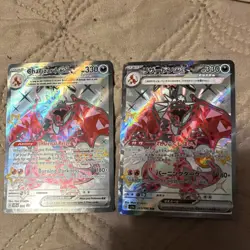 Pokemon Charizard ex Secret Rare Holo SV5R Card Lot English & Japanese - Image 1