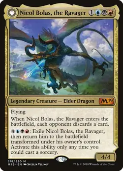Nicol Bolas the Ravager 1x FOIL M19 MTG Core Set 2019 Mythic MINT blue black red - Image 1
