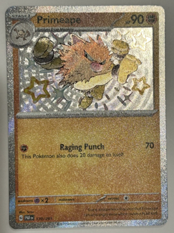 Primeape 170/091 - Shiny Holo Rare - Paldean Fates Pokemon Card NM - Image 1