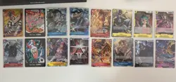 One Piece CCG Bandai 16 Card Lot - SR/secret Rare/ Rares promo mixed set - Image 1