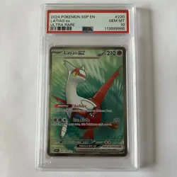 Pokemon Card TCG - Latias ex 220/191 Full Art Ultra Rare Surging Sparks PSA 10 - Image 1