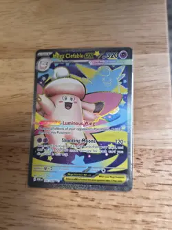 Pokemon Mega Clefable EX Full Art POR 103/088 Holo Trading Card - Image 1