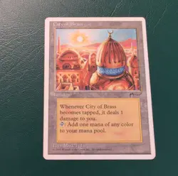 Wizards of the Coast City of Brass MTG Chronicles Land Rare 1995 Mark Tedin - Image 1