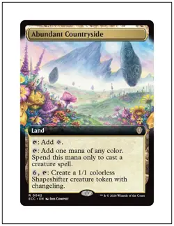 1x Abundant Countryside, Extended Art, Lorwyn Eclipsed, Magic MTG NM - Image 1