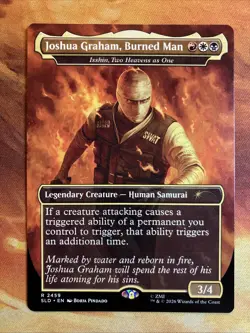 MTG Borderless Joshua Graham, Burned Man - Isshin, Two Heavens as One X Fallout® - Image 1