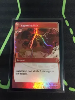 MTG Magic The Gathering Lightning Bolt Foil SLD Future Sight Frame Secret Lair - Image 1