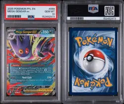 2025 POKEMON PFL ENGLISH PHANTASMAL FLAMES #056 MEGA GENGAR ex, PSA 10 - Image 3