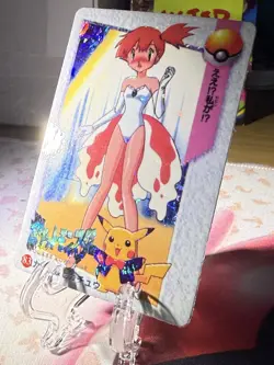 1999 Vintage Pocket Monsters Vending Prism - Misty Bikini/dress Pikachu #83 MINT - Image 2