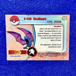 2000 Topps Chrome Pokemon Golbat #42 TV Animation Edition 🔥 Topps Chrome = 📈 - Image 2