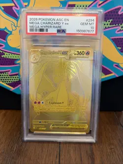 2026 POKEMON ASCENDED HEROES MEGA HYPER RARE #294 MEGA CHARIZARD Y EX PSA 10 - Image 2