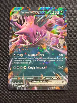 Pokemon Team Rocket's Nidoking ex 119/182 Sv10 Destined Rivals Holo Double Rare… - Image 2