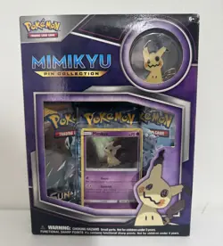 POKEMON TCG Mimikyu Premium PIN Collection Factory Sealed Box-3 Booster Packs - Image 1
