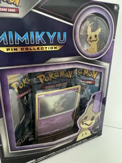 POKEMON TCG Mimikyu Premium PIN Collection Factory Sealed Box-3 Booster Packs - Image 3