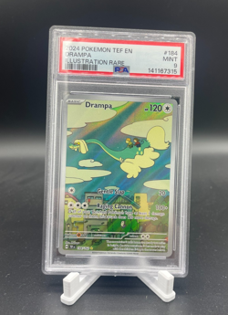 Drampa 2024 Pokemon Temporal Forces Illustration Rare #184 PSA 9 - Image 1