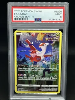 2023 Pokemon Sword & Shield SWSH Full Art Latias Crown Zenith #GG20 PSA 9 - Image 1