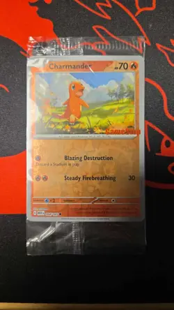 Pokemon 151 Charmander Gamestop Stamped Reverse Holo Promo 004/165 Sealed - Image 1