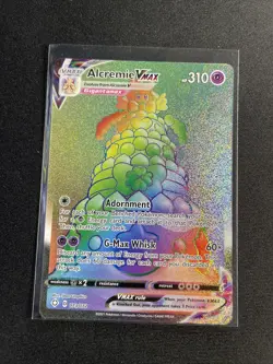 Pokemon TCG Alcremie VMAX Shining Fates 073/072 Rainbow Holo Secret Rare - Image 1