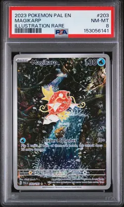 2023 POKEMON PAL EN-PALDEA EVOLVED ILLUSTRATION RARE #203 MAGIKARP PSA 8 - Image 1