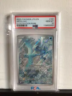 2025 POKEMON JTG EN ARTICUNO IR #161 PSA 10 - Image 1