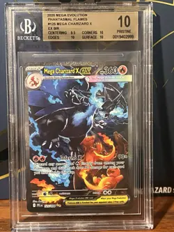 Pokemon TCG Charizard ex SV03 Obsidian Flames 125/197 EX Holo Beckett 10 2025 - Image 1