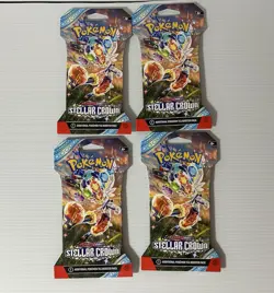 POKE'MON TCG - SCARLET & VIOLET STELLAR CROWN - SET OF 4 BOOSTER PACK - Image 2