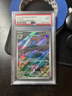 POKEMON TCG Gloom 198/197 Sv03: Obsidian Flames Holo PSA 9 MINT X1 - Image 1