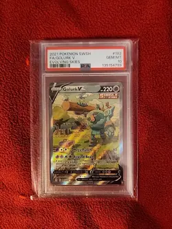 2021 POKEMON SWORD & SHIELD EVOLVING SKIES #182 FULL ART/GOLURK V PSA 10 - Image 1