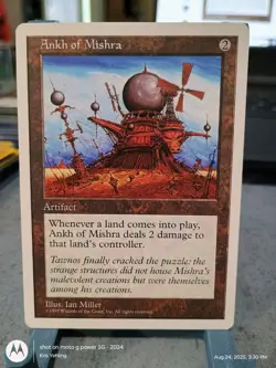 MTG Magic the Gathering English Ankh of Mishra 1997 5th Edition LP - Image 1